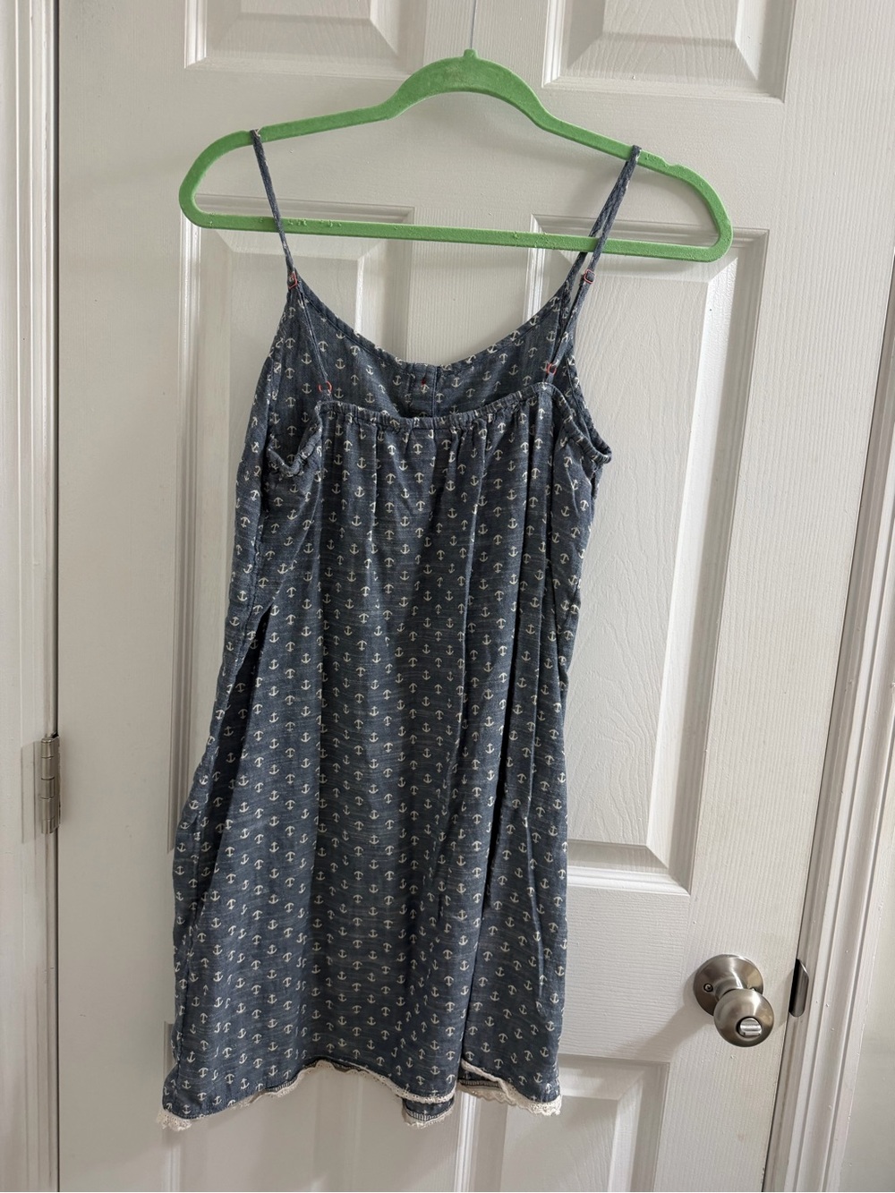 Cynthia Rowley Navy Anchor Print Sundress Dress Small S - Picture 2 of 3